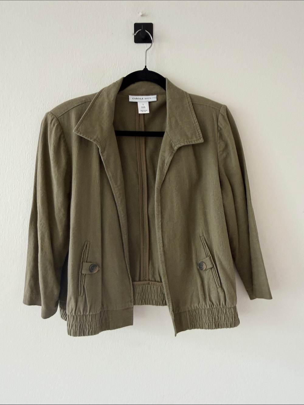 Army Green Cropped Utility Jacket